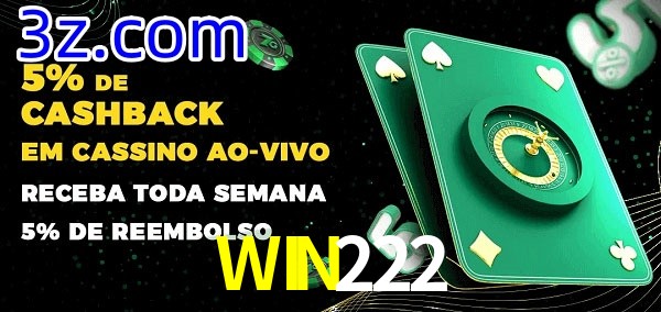 Promoções do cassino ao Vivo WIN222